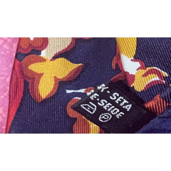 Salvatore Ferragamo Silk Tie - Equestrian theme - Navy Blue/Multicolor Necktie - Picture 11 of 14